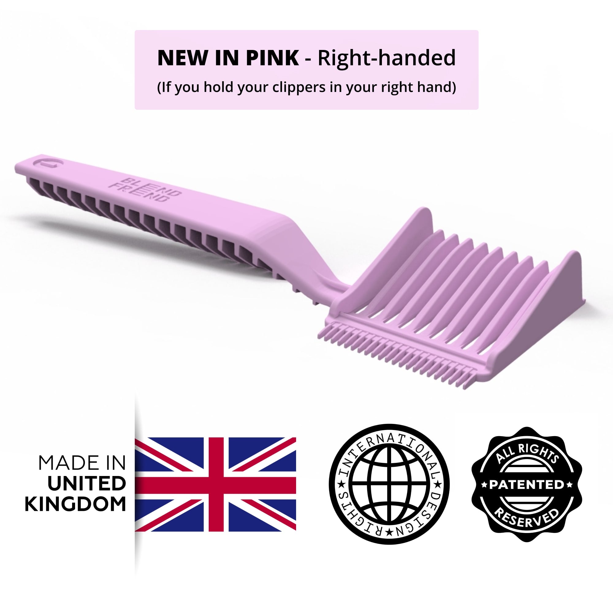 Original Grade 1(3mm) UK-Made Fade Comb Hair Blending Tool, Blend Hair at  Home like a Barbershop, Blending Comb, Compatible with all Hair Clippers